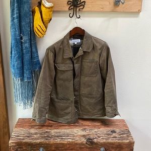 Gustin brown waxed cotton field jacket